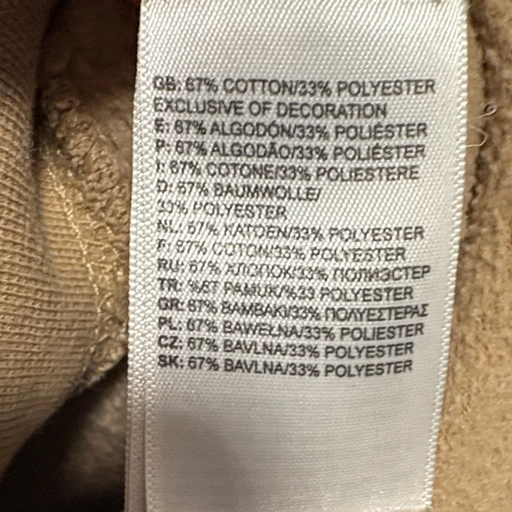 The North Face Tan Brown Hoodie with Bear Graphic Large